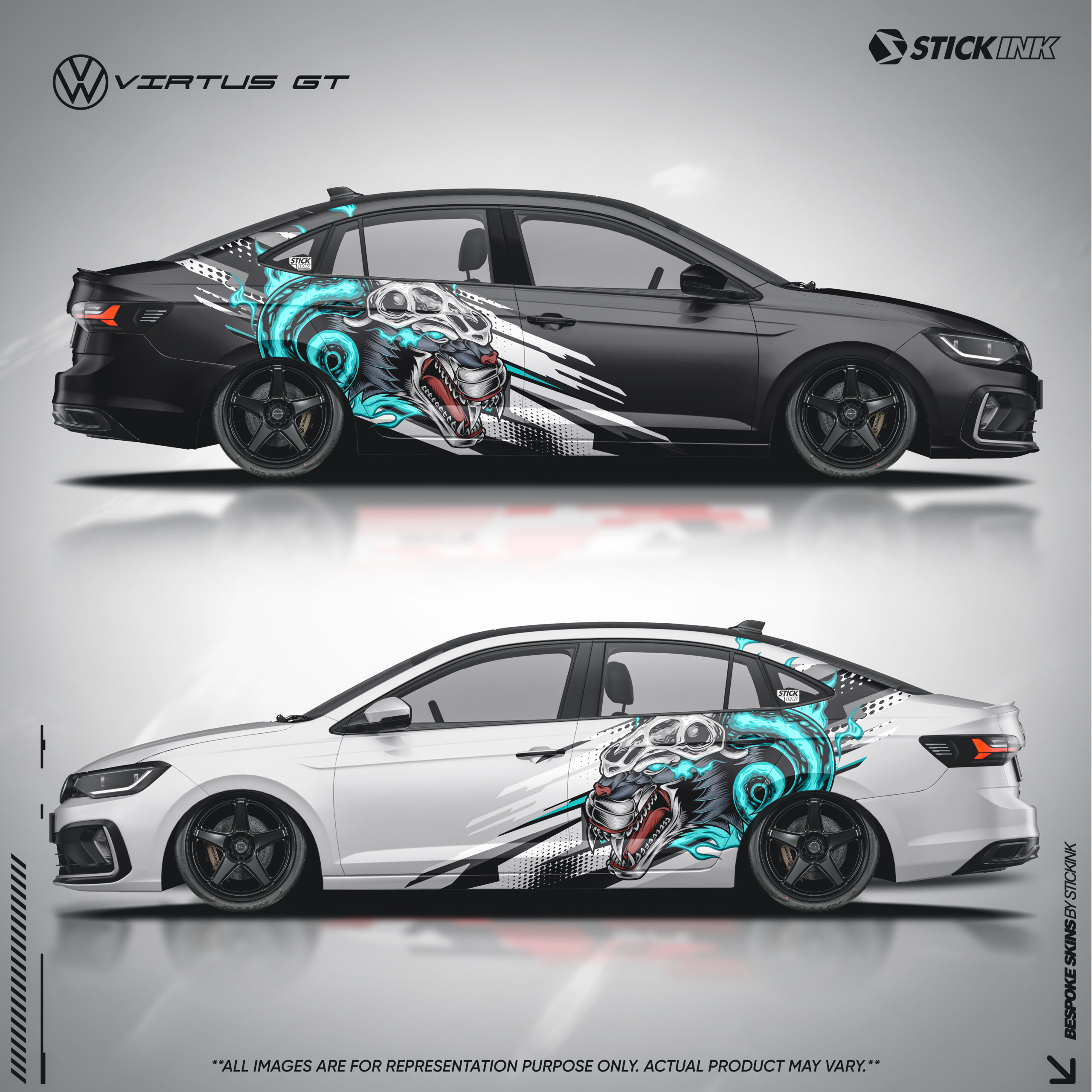 Animal Edition vinyl graphics for the Volkswagen Virtus GT
