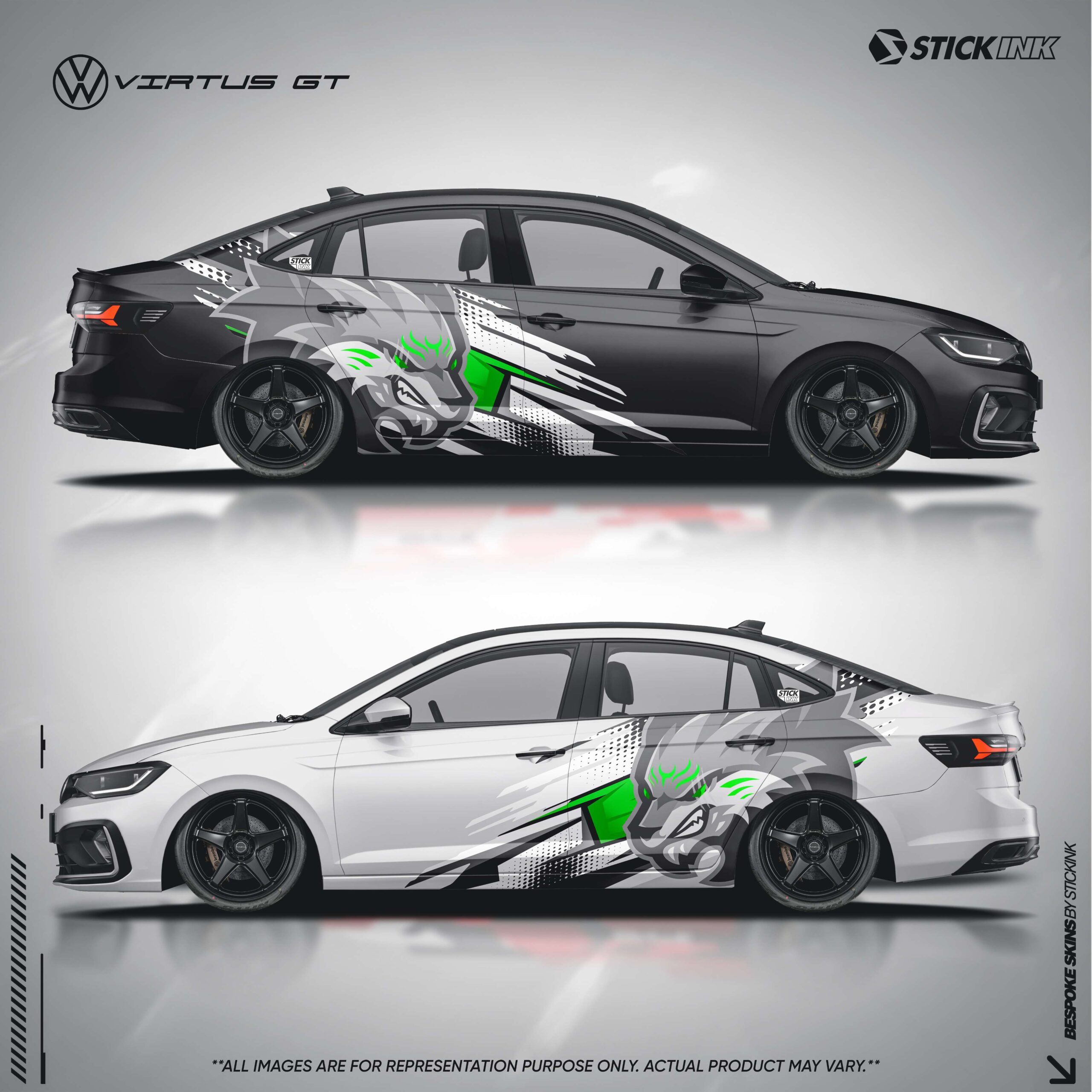 Virtus GT Animal Edition Premium Car Graphics Kit